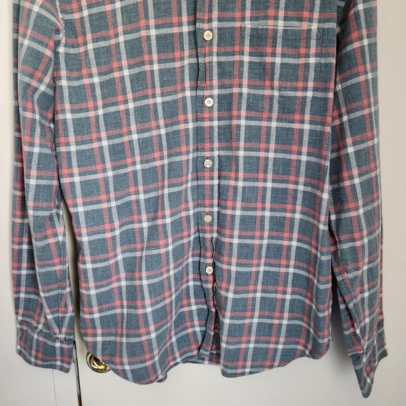 J. Crew Plaid Men's Size Medium Long Sleeve Button-up Shirt 100% Cotton - Picture 6 of 9